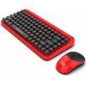ZERODATE LD-WKM800 84 toetsen Keyboard + 4 toetsen Mouse 2.4G draadloos Multimedia Kit(Red)