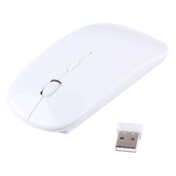 2.4 GHz draadloze ultra dun optische lasermuis met USB Mini ontvanger  Plug nl Playwit