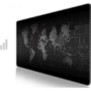 RGB-GAMING-MUISMAT-XXL-70x30cm - Antislip - Waterproof - World print - 3MM - 700x300 MM - Zwart