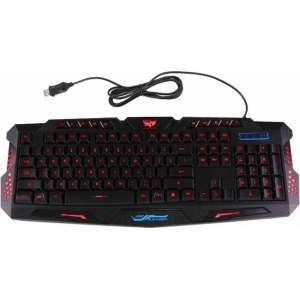 M200 Multimedia USB 114 toetsen Bedraad 3-kleuren Backlight Gaming Keyboard voor Computer PC Laptop (zwart)