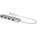 Renkforce 4 poorten USB 3.0 hub Met aluminium behuizing Aluminium