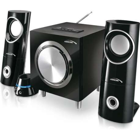 COMPUTER LUIDSPREKERS 2.1 Bluetooth USB SD FM JACK Audiocore AC790 FM-radio, SD / MMC-kaartingang, AUX, USB