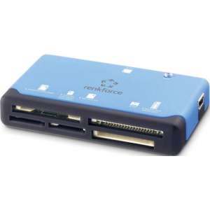 Renkforce CR17e Externe geheugenkaartlezer USB 2.0 Blauw