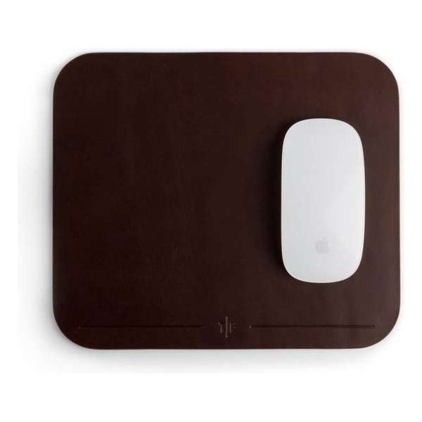 Mouse Pad - Leren - Muismat - Donkerbruin - Vintage