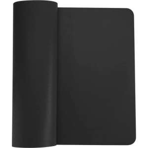 Nava® Extra grote Kantoor Muismat XL | Extra dun, Leer | 2 mm – 80 x 40 Centimeter | Klassiek Design | Zwart