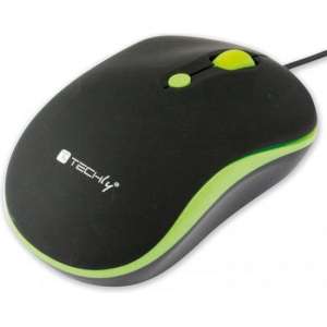 Techly IM 1600-WT-BG muis USB Type-A Optisch 1600 DPI Ambidextrous