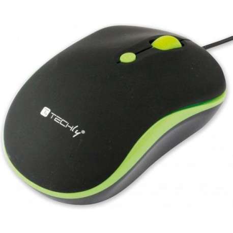 Techly IM 1600-WT-BG muis USB Type-A Optisch 1600 DPI Ambidextrous