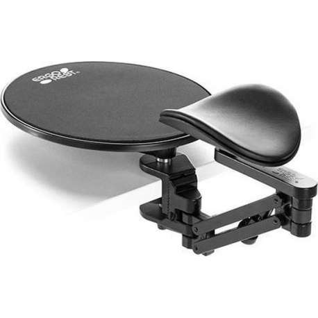 Ergorest 350000 polssteun Aluminium, Leer Zwart