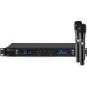 Draadloze microfoonset - Power Dynamics PD632H draadloze UHF microfoonset met 2x handmicro