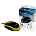 Optische, bedrade muis WIRED MP-20 BLOW USB 100DPI geel