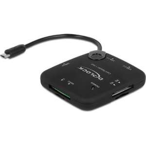 DeLOCK Micro USB OTG kaartlezer en 3-poorts USB Hub
