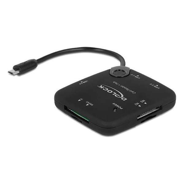 DeLOCK Micro USB OTG kaartlezer en 3-poorts USB Hub