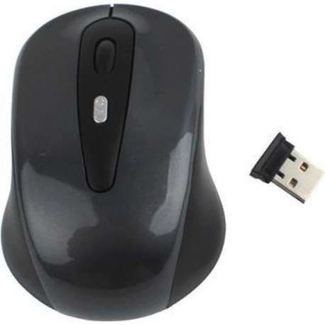 Draadloze 2.4 GHz 800 - 1600 DPI plug-en-play Optische Muis met Mini USB dongle (grijs)