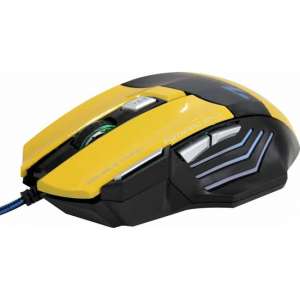 7 knoppen met Scroll Wheel 5000 DPI LED Bedrade Optische Gaming Mouse voor Computer PC Laptop (Geel)