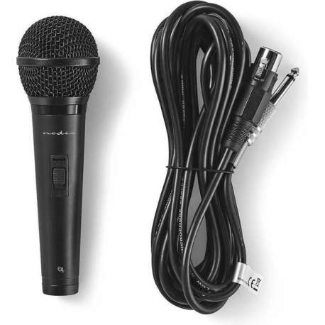 Nedis bedrade microfoon - XLR - 6,35mm Jack - metaal / zwart - 5 meter
