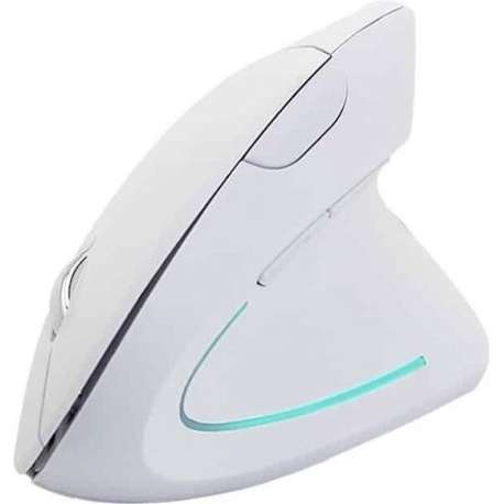 Batterijversie Draadloze muis Verticale 2,4 GHz optische muis (wit)