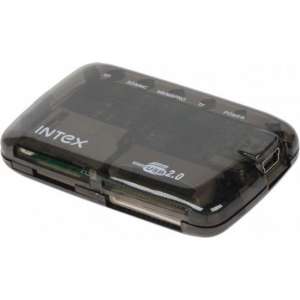 24-in-1 Cardreader Ultra Slim USB2.0 - Zwart