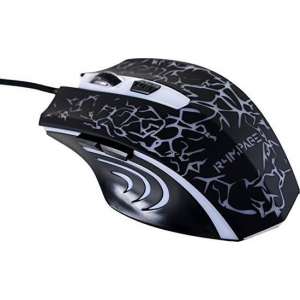 r4mpage RP-5200 5 toetsen LED-gamingmuis met verschillende 5 kleurige LED verlichting Zwart