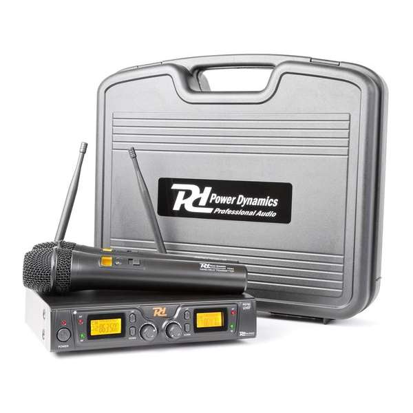 Power Dynamics PD782 Draadloos Microfoon Systeem UHF 2x 8-Kanaals Microfoons Power Dynamics PD782 Draadloos Microfoon Systeem UHF 2x 8-Kanaals Microfoons