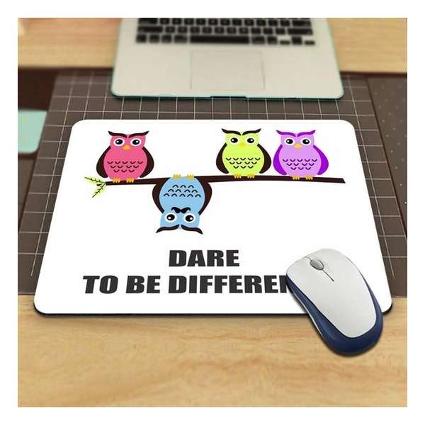 Leuke Muismat Met Uil 18X22cm - Muis - Kantoor - Bureau - Computer