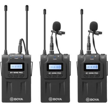 Boya BY-WM8 PRO K2 UHF wireless micophone kit 2TX+1RX