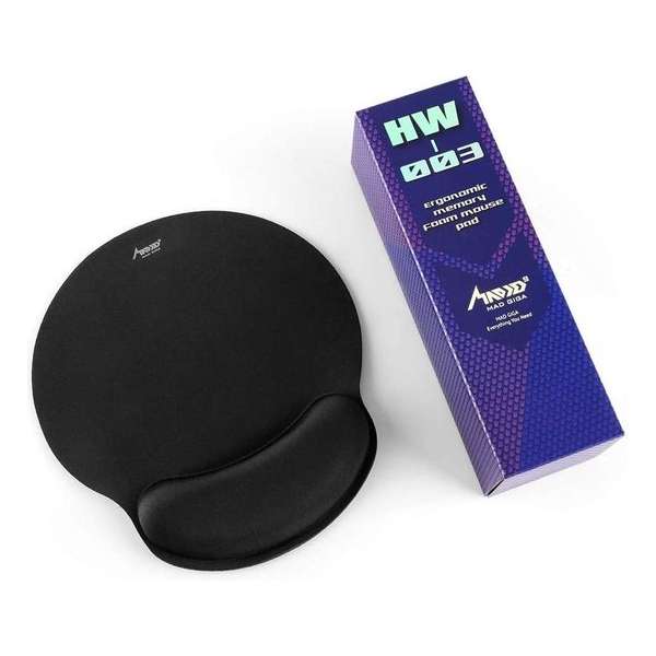 MG Muismat - Comfortabele traagschuim muismat - Zacht en Ergonomisch - Voor op kantoor, gamen etc.