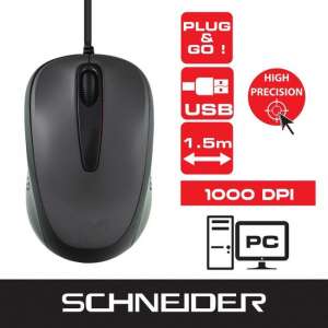 Schneider Optische Computer muis - 1.5m - Black