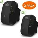 Wifi repeater - Versterker - Signaal versterker - Duo pack 2 stuks draadloos internet 300 MBPs - 2.4 GHz - Zwart