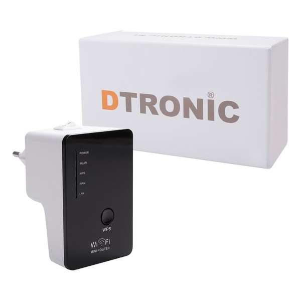 DTRONIC WR02B - wifi versterker - 300 Mbps DTRONIC WR02B - wifi versterker - 300 Mbps