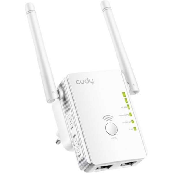 Cudy RE300 - WIFI Range Extender - 300 Mbit/s - Met Lan poorten - Wit Cudy RE300 - WIFI Range Extender - 300 Mbit/s - Met Lan poorten - Wit