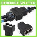 Internet / Netwerk / Ethernet Kabel Splitter zwart | Supersnelle Verdeler Connector / Adapter Voor UTP / FTP / RJ45 / ISDN / LAN