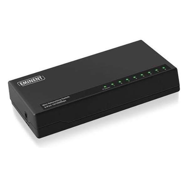 Eminent 8 - poorts mini netwerk-switch