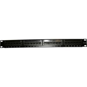 Patch Panel UTP 19" 24x RJ45 cat.5e, kabel drager