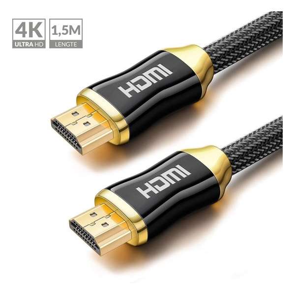 HDMI Kabel High Speed Nylon - 1,5 m – Zwart HDMI Kabel High Speed Nylon - 1,5 m – Zwart