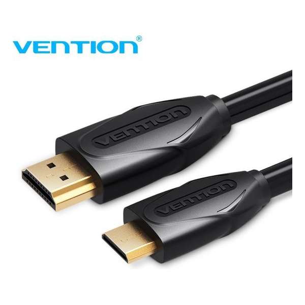 Vention Mini HDMI naar HDMI kabel Full HD 1080P - Gold Plated - 1.5 Meter Vention Mini HDMI naar HDMI kabel Full HD 1080P - Gold Plated - 1.5 Meter