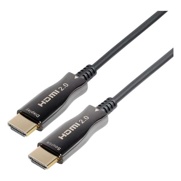 MaxTrack Actieve optical fiber HDMI kabel - versie 2.0 (4K 60Hz HDR) - 15 meter