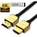 DrPhone MOSHOU Series HDMI naar HDMI 2.1 Kabel - 8K 60Hz - 4K 120Hz - 48Gbps - Ultra Hoge Snelheid - HDR 10 & eARC – 0,5 Meter