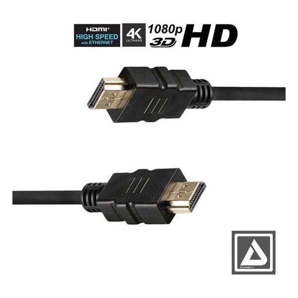 LAV - 1.4 HDMI kabel – 3 meter 4K Ultra HD 1080P - Verguld