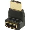 Verloopstekker, HDMI Male - Contra Female, Haaks 90 Gr.