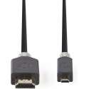 Nedis Micro HDMI - HDMI kabel - versie 1.4 (4K 30Hz) / zwart - 2 meter