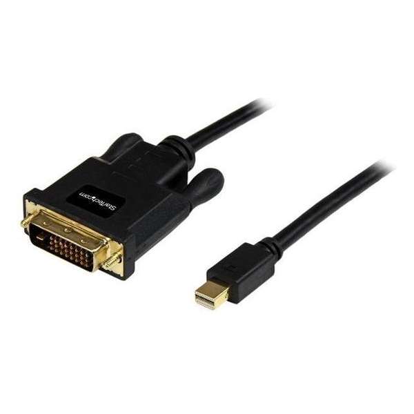 StarTech.com 1,8 m lange Mini DisplayPort-naar-DVI-adapterconverterkabel Mini DP-naar-DVI 1920x1200 zwart