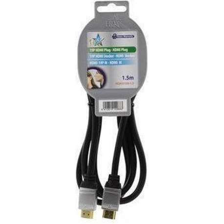 HQ - 1.4 High Speed HDMI kabel  - 1.5 m - Zwart