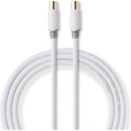 Coaxkabel 90 dB | IEC (coax) male - IEC (coax) male | 5,0 m | Wit