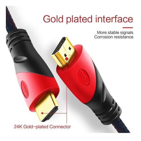 HDMI Cable Video Cables Gold Plated 1080P 15 meter with Nylon Mesh Cable HDMI Cable Video Cables Gold Plated 1080P 15 meter with Nylon Mesh Cable