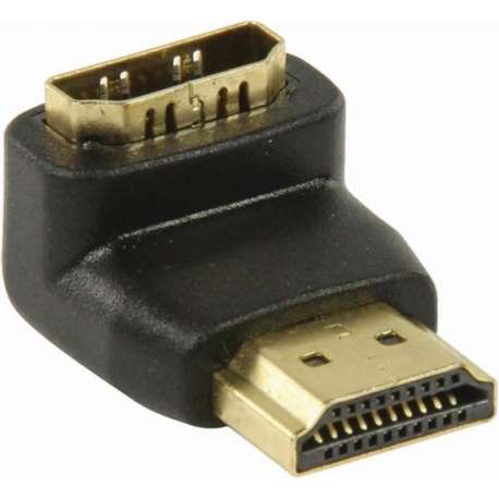 Nedis CVGP34901BK Hdmi-adapter Hdmi-connector - Hdmi Female 90° Gehoekt Zwart