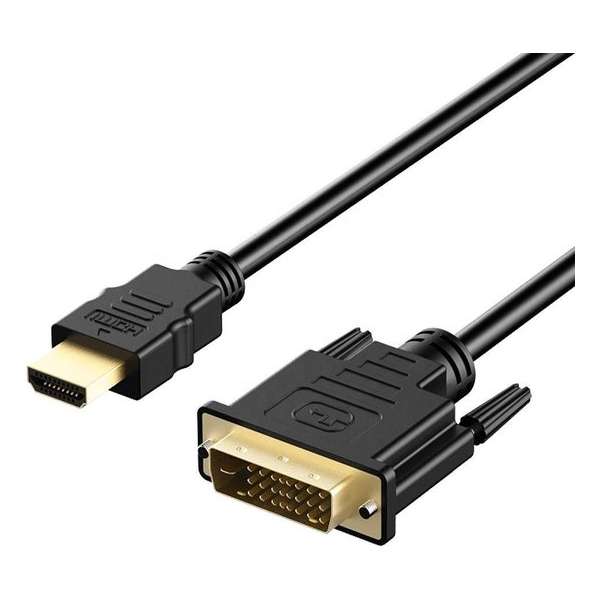 HDMI naar DVI 2.0 Kabel 1.5 Meter - HD High Speed - Vergulde Connectoren - 10.2GBPS - Premium - TV - PC - PlayStation - Xbox HDMI naar DVI 2.0 Kabel 1.5 Meter - HD High Speed - Vergulde Connectoren - 10.2GBPS - Premium - TV - PC - PlayStation - Xbox