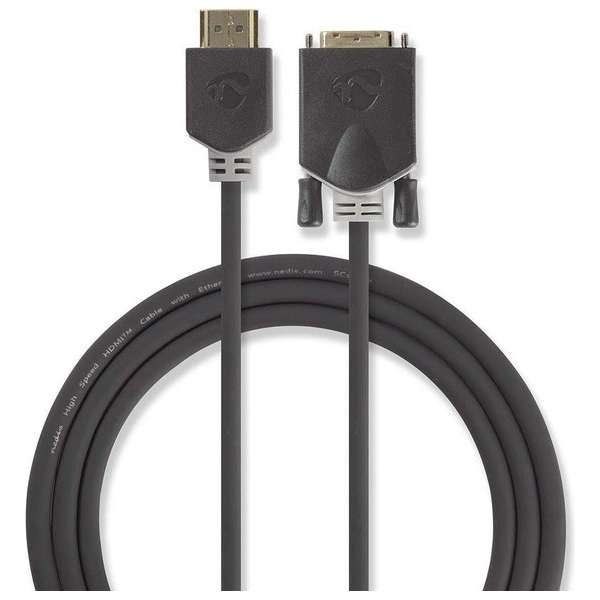 Nedis DVI-D Dual Link - HDMI kabel - 2 meter