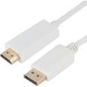Displayport Male naar HDMI Male Adapter Kabel | 1.8M | Wit / White
