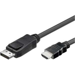 Techly 1m DisplayPort/HDMI Zwart