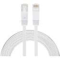 10m CAT6 Ultra dunne Flat Ethernet netwerk LAN internet kabel (1000Mbps) - Wit